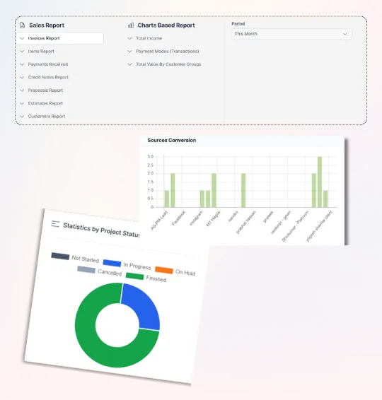 CRM analytics interface illustration
